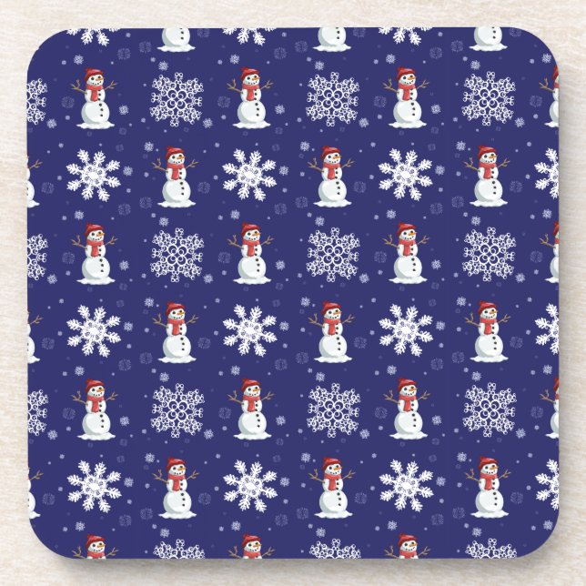 Porta-copo Homens nevado (Frente)