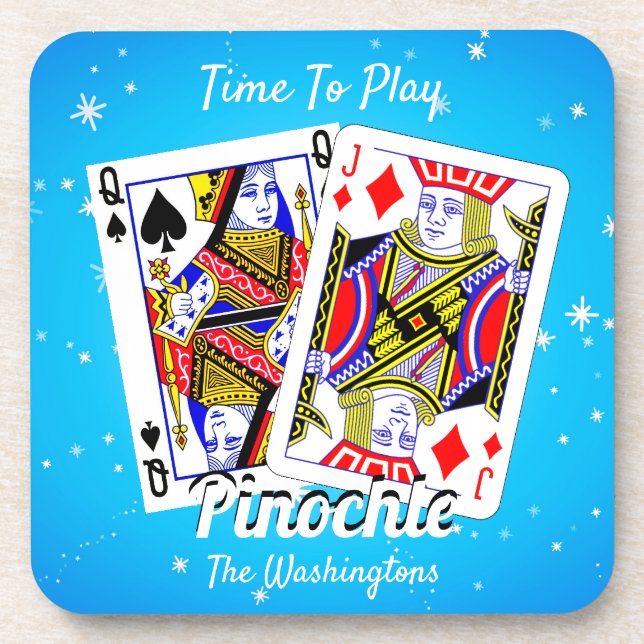 Porta-copo Hora divertida de jogar Pinochle   (Frente)