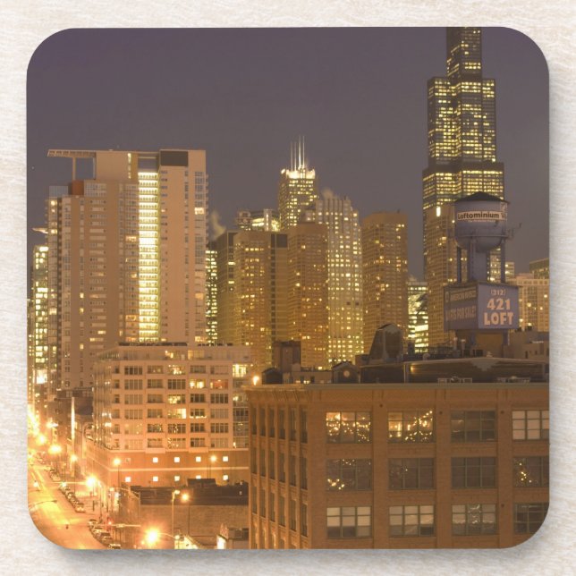 Porta-copo Horizonte de Chicago, Illinois, de West Loop em (Frente)
