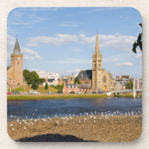 Porta-copo Horizonte e rio da pitoresca cidade de Inverness
