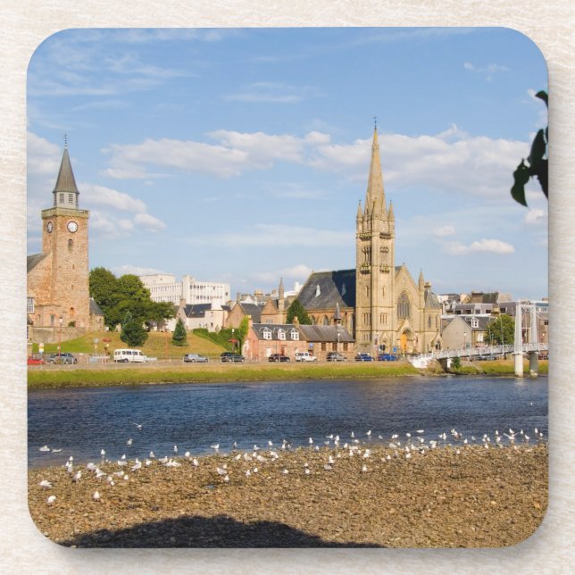 Porta-copo Horizonte e rio da pitoresca cidade de Inverness (Frente)
