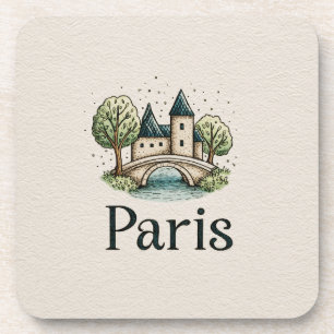 Porta-copo Horizonte Minimalista de Paris Fofo