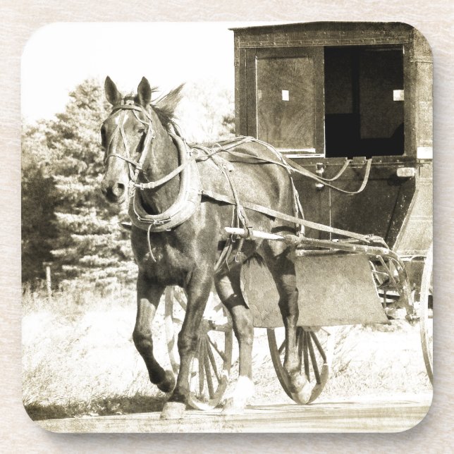 Porta-copo Horse e Buggy Sepia (Frente)