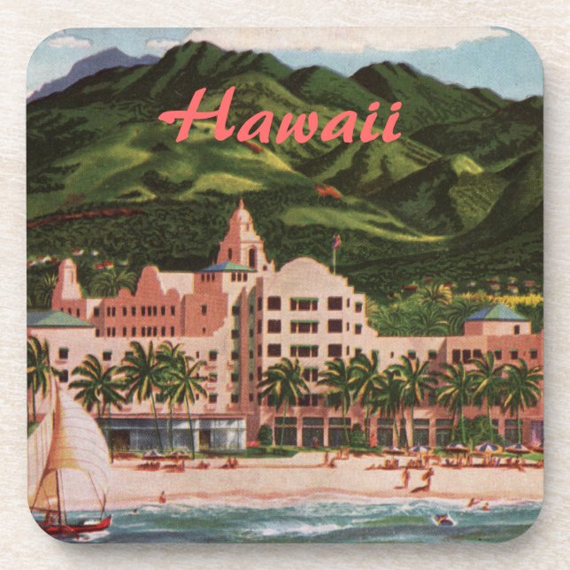 Porta-copo Hotel Royal Hawaiian Conjunto de 6 Pousa-Copos de  (Frente)