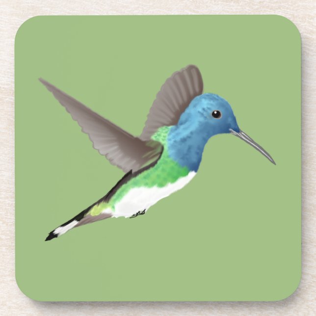 Porta-copo Hovering Jacobin Hummingbird - transparente. (Frente)