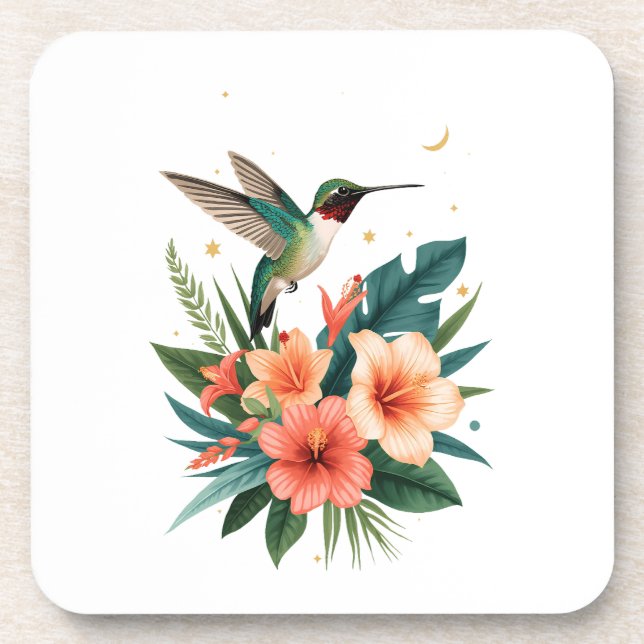 Porta-copo Hummingbird Bloom Tropical Coaster (Frente)
