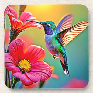 Porta-copo Hummingbird vibrante no Sunset Design