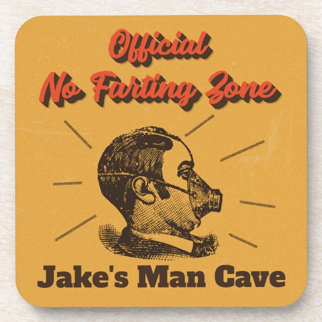 Porta-copo Humorístico Sem Zona de Fazenda Amarelo (Frente)