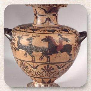Porta-copo Hydria, caçando a cena, grego arcaico, figura