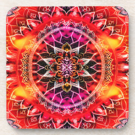 Porta-copo Hypnotic Red Mandala
