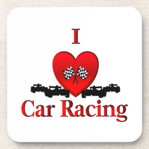 Porta-copo I Heart Car Racing