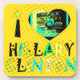 Porta-copo I Heart Hillary Clinton: Arte de Expressão de Graf