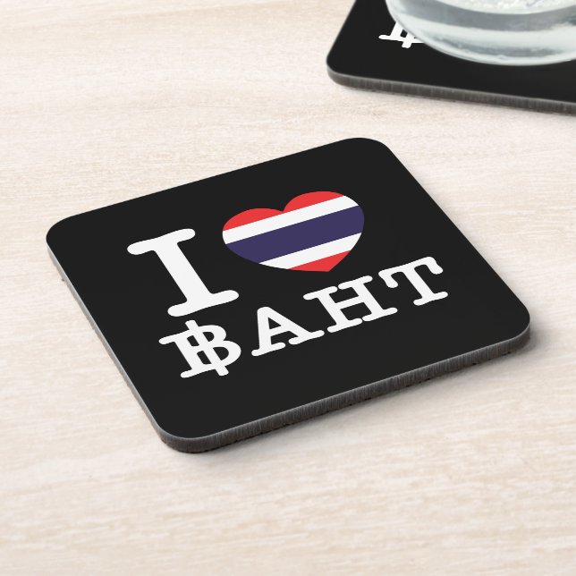 Porta-copo I Heart (Love) Baht (Left Side)