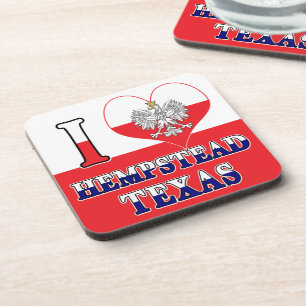 Porta-copo I Heart Love Hempstead Texas