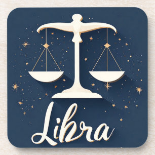 Porta-copo Ícone do Signo Zodiacal de Libra com Escalas Equil