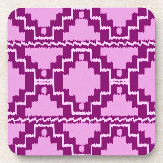 Porta-copo Ikat Aztec Pattern - Ametist Purple e Violet (Frente)