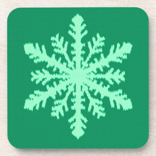 Porta-copo Ikat Snowflake - Pinheiro e horta verdes