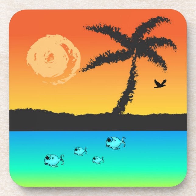 Porta-copo Ilha Sunset (Frente)