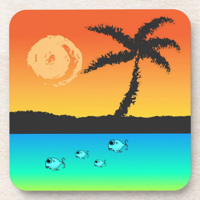 Porta-copo Ilha Sunset (Frente)