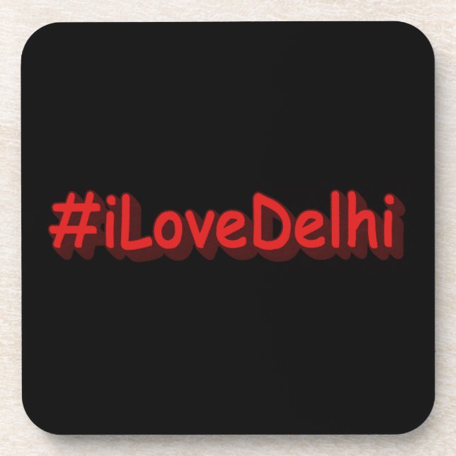 Porta-copo "#iLoveDelhi" Design. Comprar Agora (Frente)