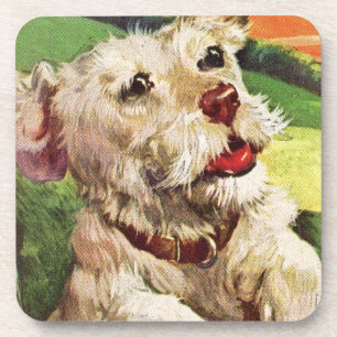 Porta-copo ilustração adorável de cão aterrorizante