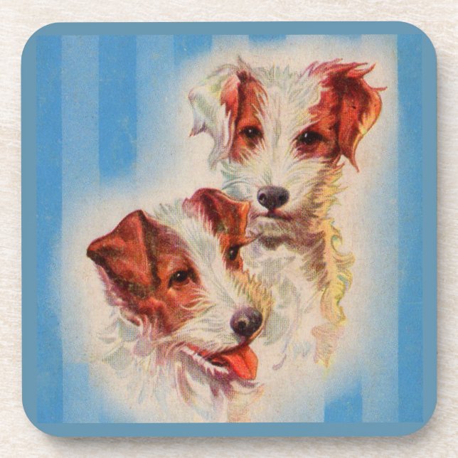 Porta-copo ilustração CUTE Jack Russell terriers (Frente)