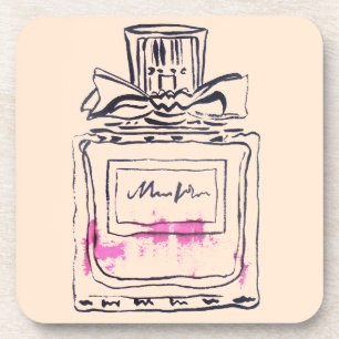 Porta-copo Ilustração de aquarela de moda de garrafa de per