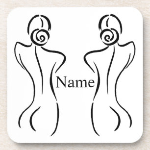 Porta-copo Ilustração de arte feminina Thunder_Cove