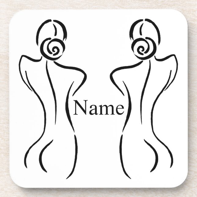 Porta-copo Ilustração de arte feminina Thunder_Cove (Frente)