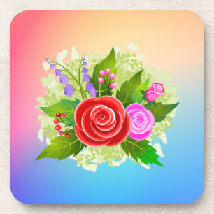 Porta-copo Ilustração de Flores de rosa