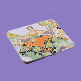 Porta-copo Ilustração de Moda Art Déco Vintage Elegante 