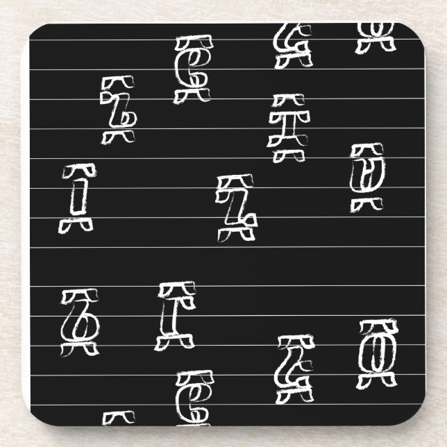 Porta-copo Ilustração de Números Ge’ez – Etíope Tradicional (Frente)