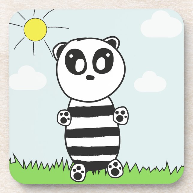 Porta-copo Ilustração de Panda Fofo (Frente)