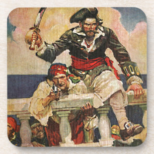 Porta-copo Ilustração de Pirata de Buccaneer de Barba Negra
