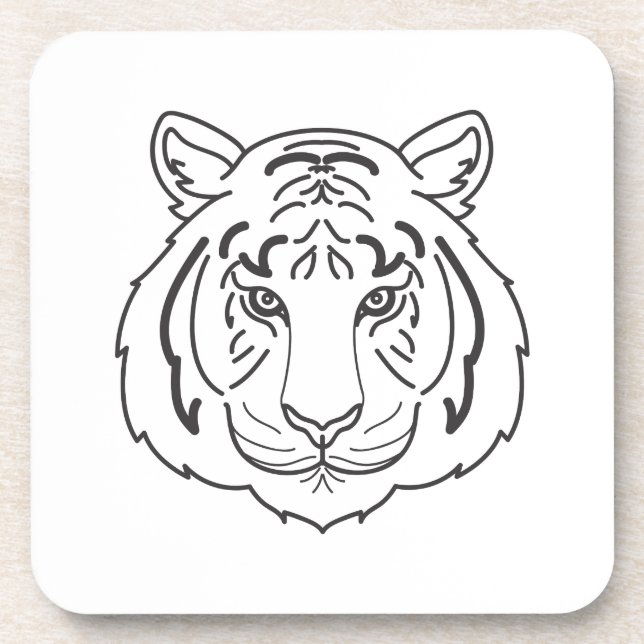 Porta-copo Ilustração de Tigre (Frente)