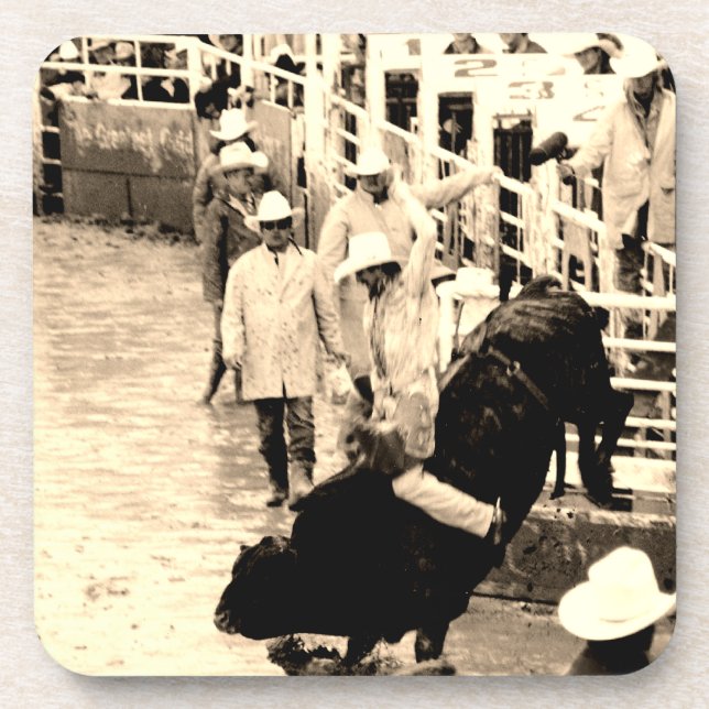 Porta-copo Imagem do Cavaleiro de Balas Bull Rodeo (Frente)