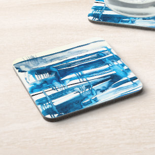 Porta-copo Imagens de cor da água abstrato azul