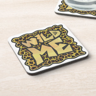 Porta-copo Impressão Amarelo e Leopard Brown