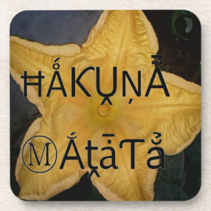 Porta-copo Impressão de Arte do Ouro Star Hakuna Matata