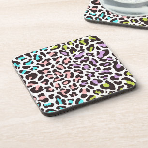 Porta-copo Impressão de leopardo pastel