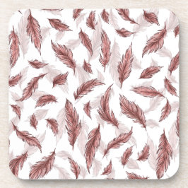 Porta-copo impressão de penas, lobo sorridente feliz