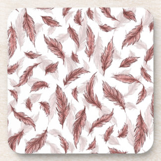 Porta-copo impressão de penas, lobo sorridente feliz