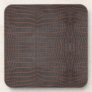 Porta-copo Impressão de Textura Crocodilo de Nilo de Castanha