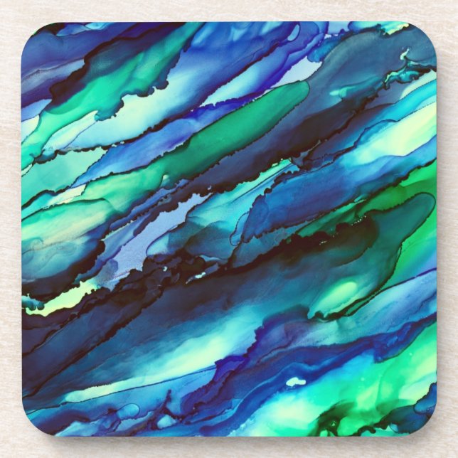 Porta-copo Impressão de Tinta Azul de Álcool (Frente)