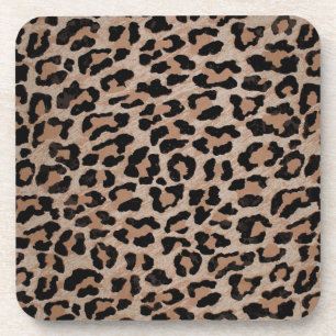 Porta-copo impressão do leopardo da chita