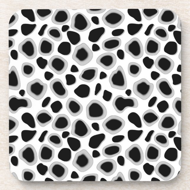 Porta-copo Impressão Leopardo - Preto e Branco (Frente)