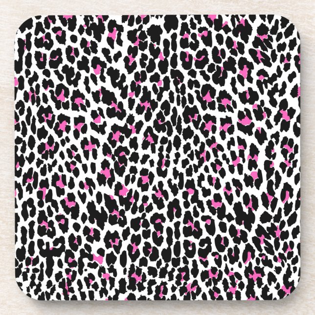 Porta-copo impressão-leopardo rosa (Frente)