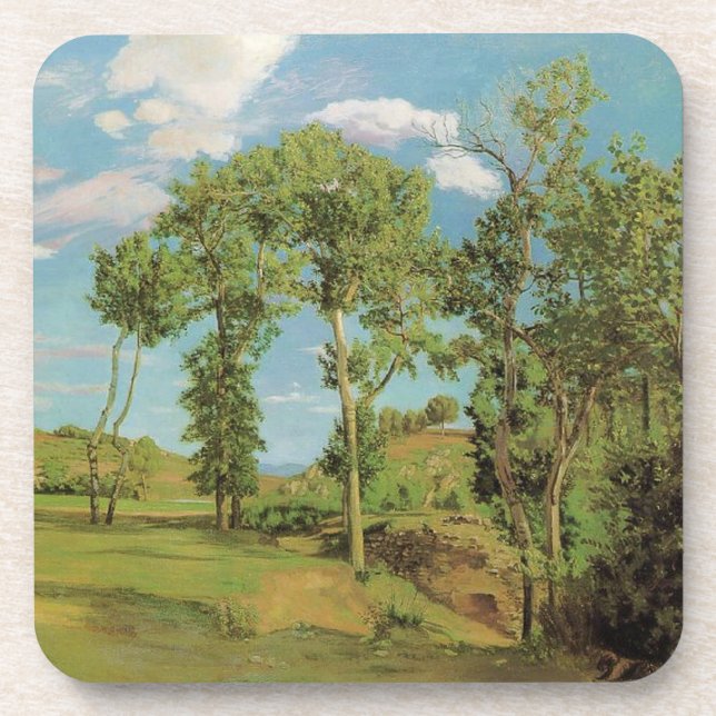 Porta-copo Impressionista Frederic Bazille da Paisagem Paysag (Frente)
