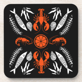 Porta-copo Impressões de Arte de Decoração de Frutos do Mar