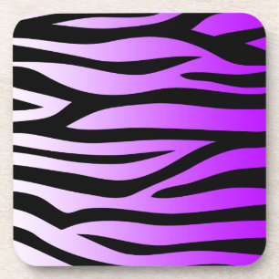 Porta-copo Inclinação roxo do teste padrão da zebra